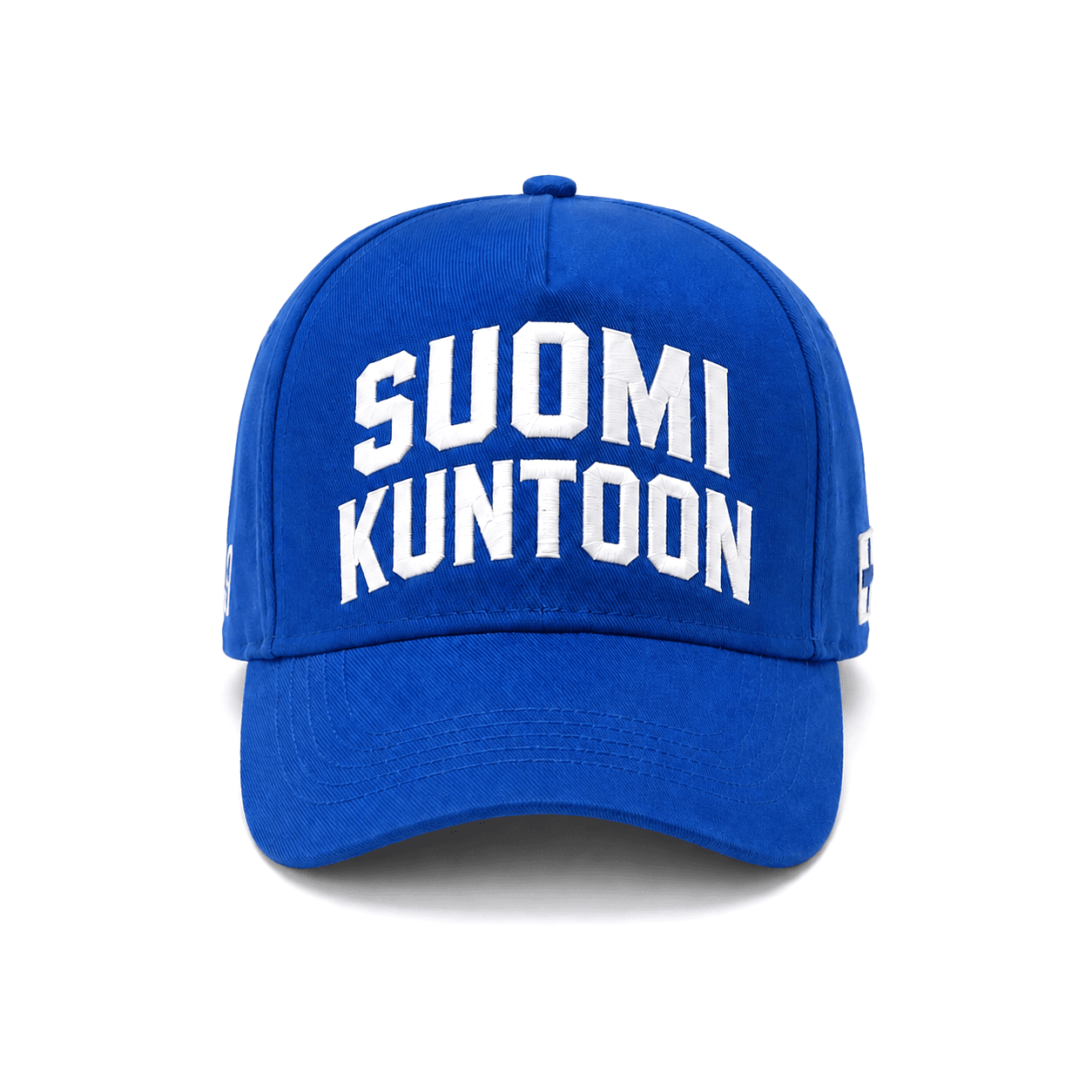 Suomi Kuntoon edestä, brodeerattu teksti