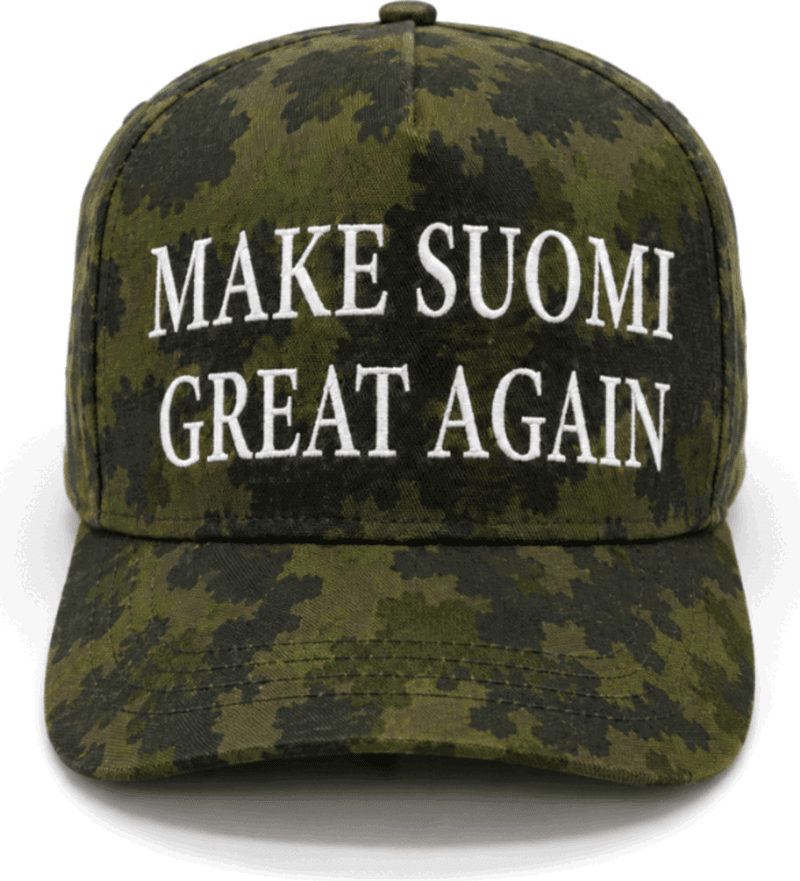 Maasto M05 -lippis, brodeerattu MAKE SUOMI GREAT AGAIN